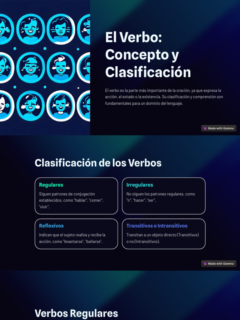 El Verbo Concepto y Clasificacion | PDF | Verbo | Unidades Semánticas