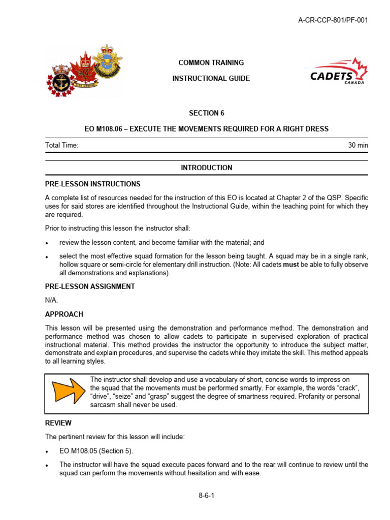 Common Training Instructional Guide | PDF