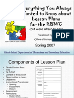 Participants Version Everything You Always Wanted To Know About Lesson Plans For The RISWC