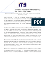 ITS Awarded ‘Systems Integrator of the Year’ by Arab Technology Award