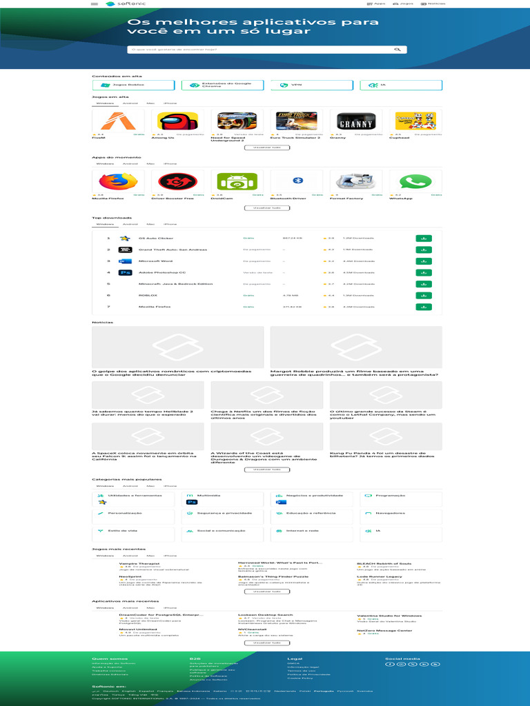 Notícias e Análises de App, Os Melhores Downloads - Softonic | PDF ...