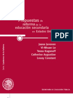 Propuesta de reforma de la educación secundaria en EU