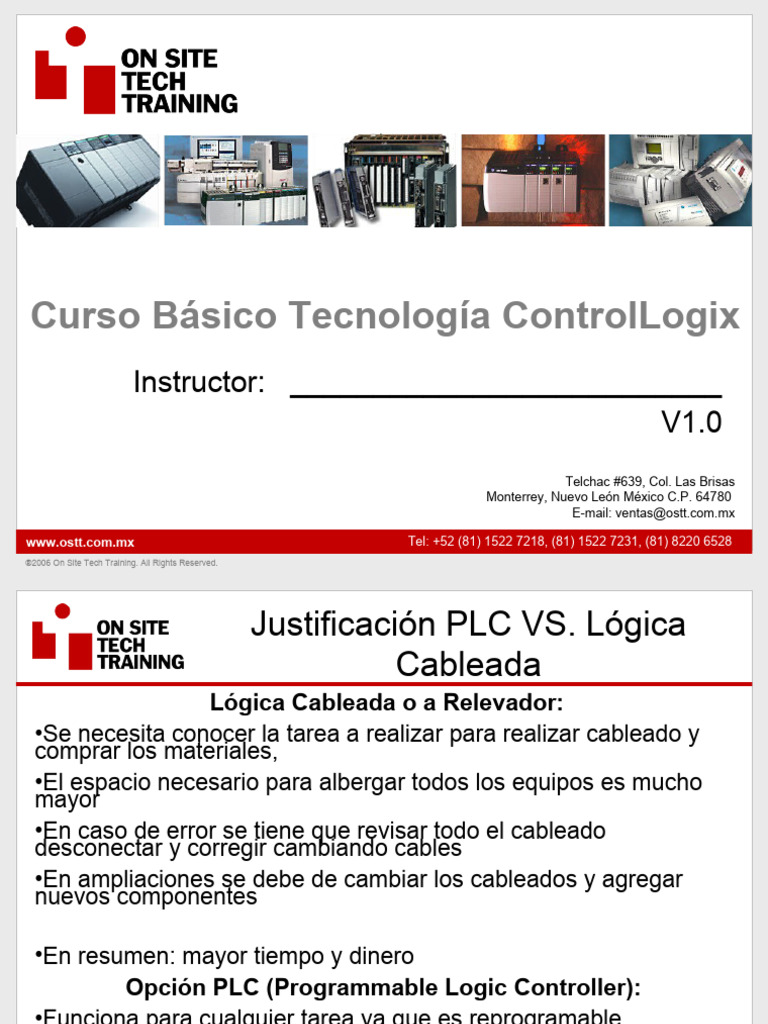 Curso Control Logix Basico | PDF | Poco | Puerta lógica