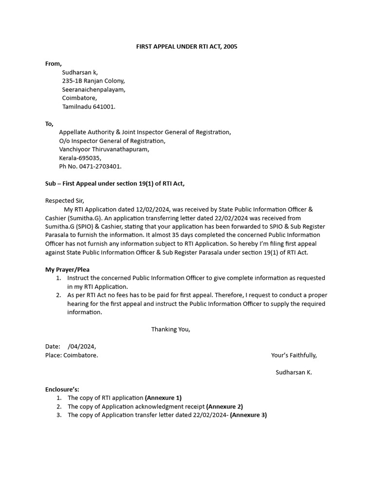 Time Limit To Get Information Under Rti Act