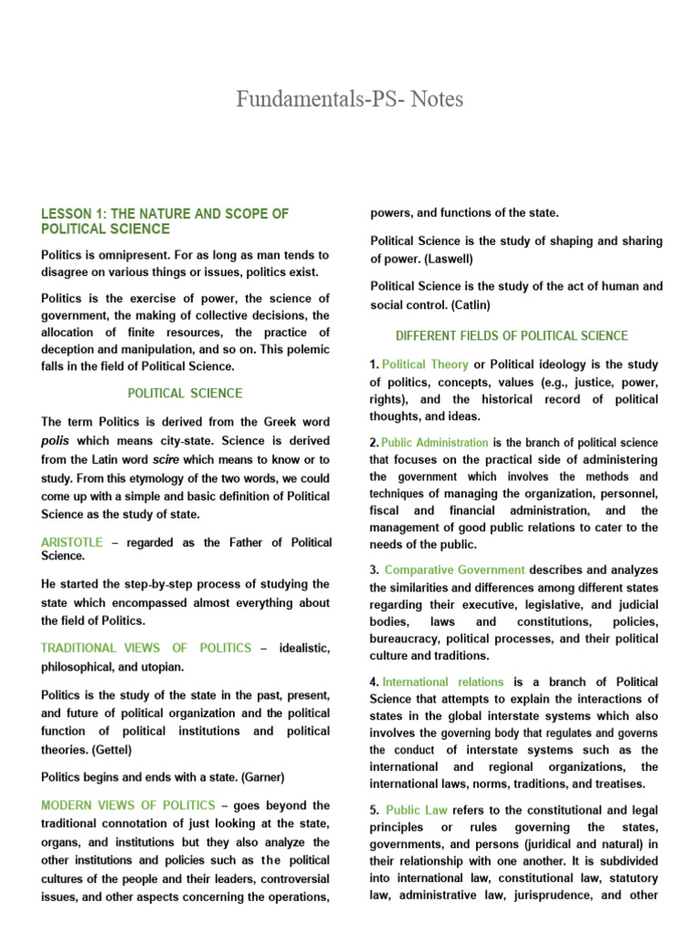 Fundamentals Ps Notes | PDF | Territorial Waters | Exclusive Economic Zone