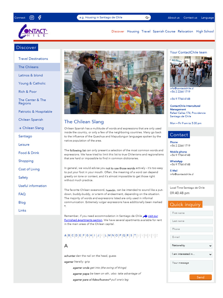 Chilean Slang: Unique Expressions Guide | PDF | Cost Of Living