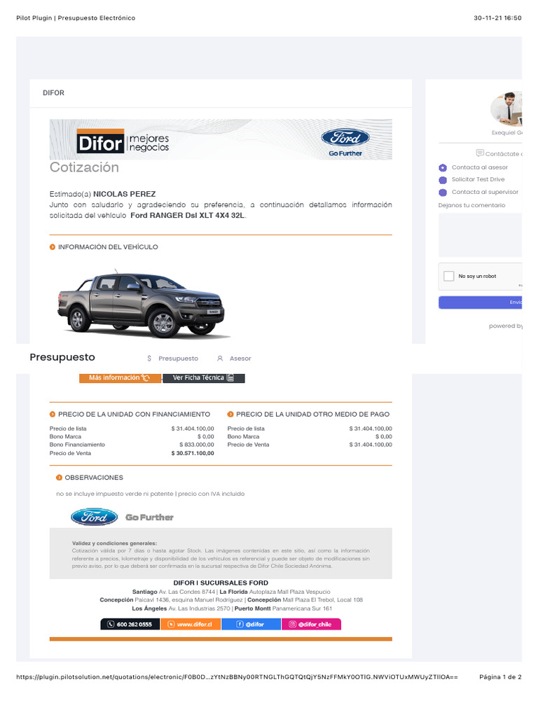 Catálogo Ford Ranger 2022 PDF | PDF