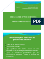 EJA Tempo Formativo Juvenil