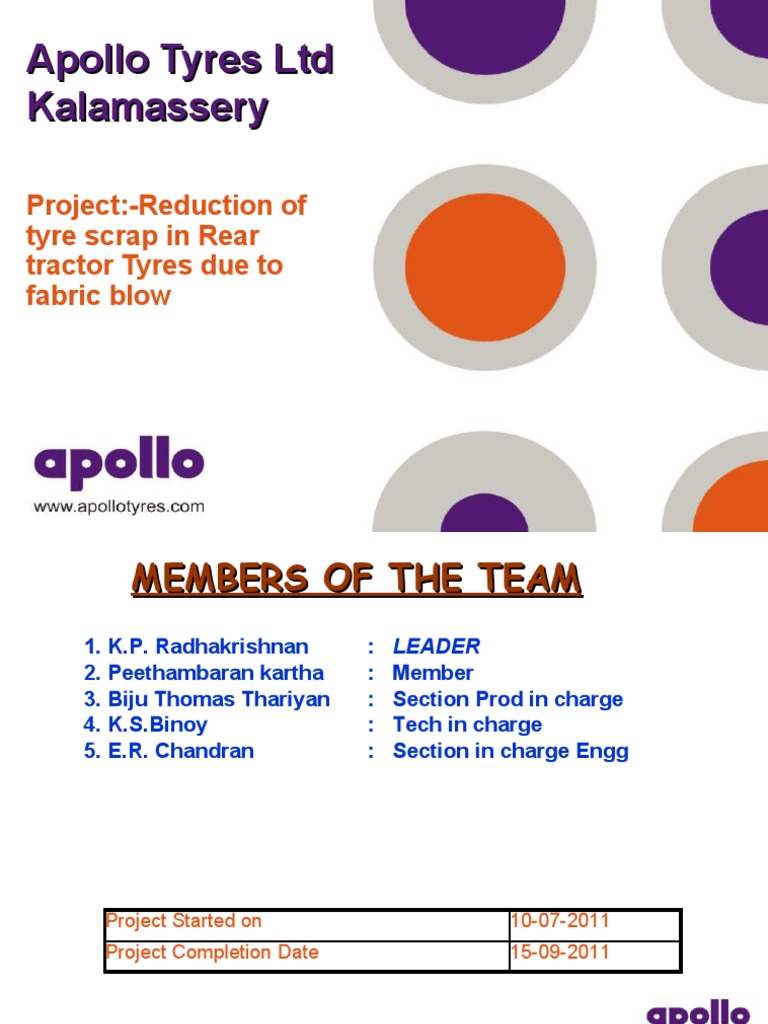 Tractor Tyre Scrap Reduction Plan | PDF | Technology & Engineering