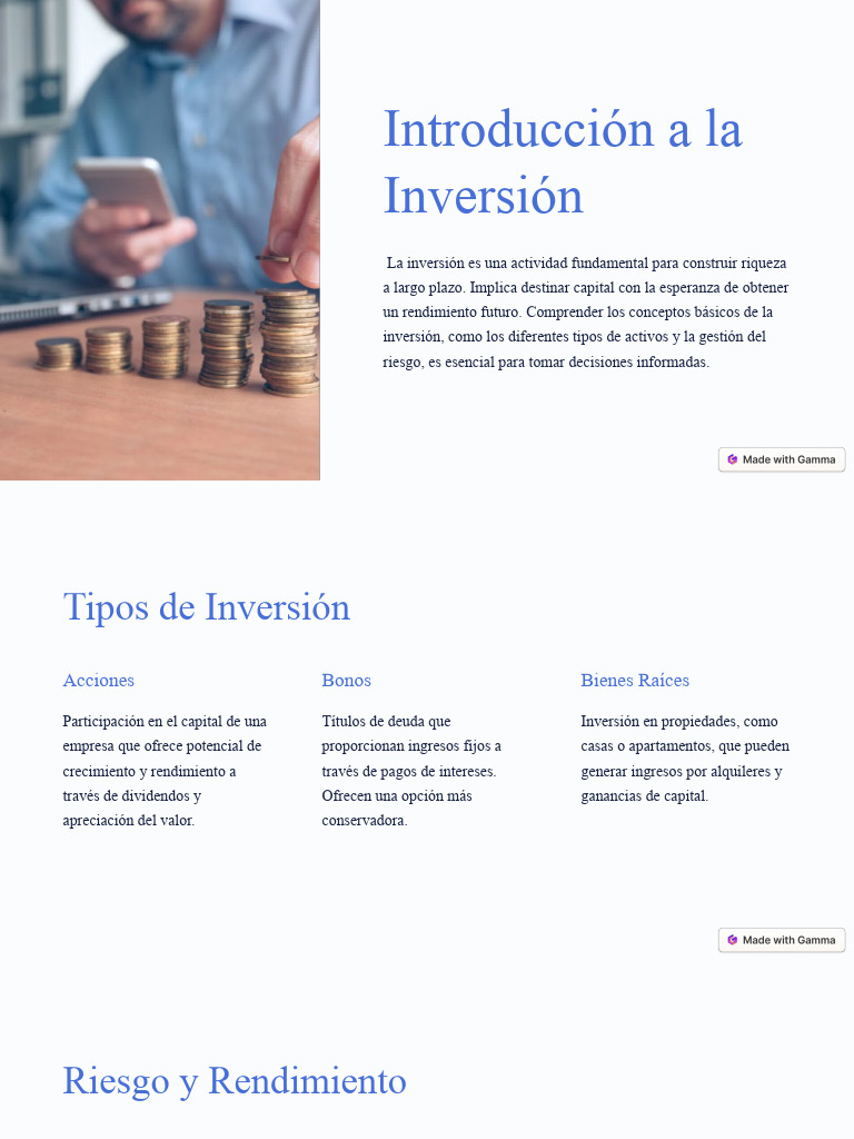 Guía Esencial de Inversión y Riesgo | PDF | Inversiones | Portafolio ...