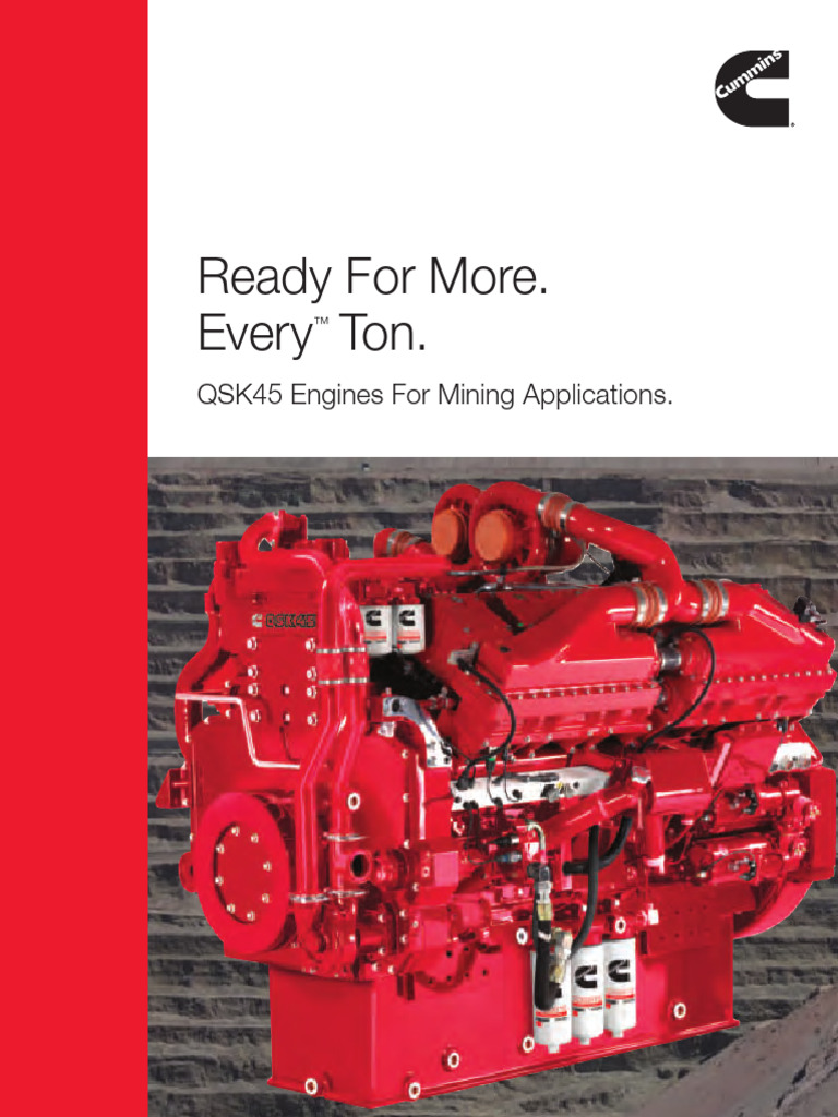 QSK45 Engine Specifications for Mining | PDF | Cummins | Engines