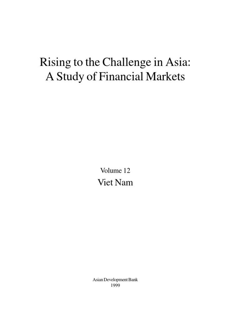 Financial Markets Study in Asia | PDF | Asian Development Bank | Banks