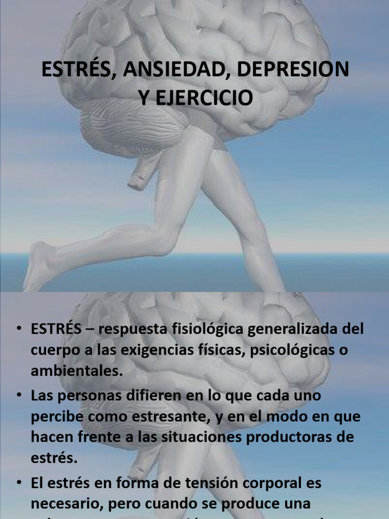 Estrés Ansiedad Depresion Y Ejercicio Pdf Estrés Biología