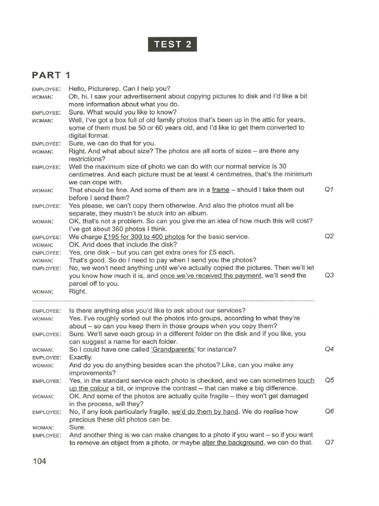Tapescript Test 2 CAMB 16 | PDF