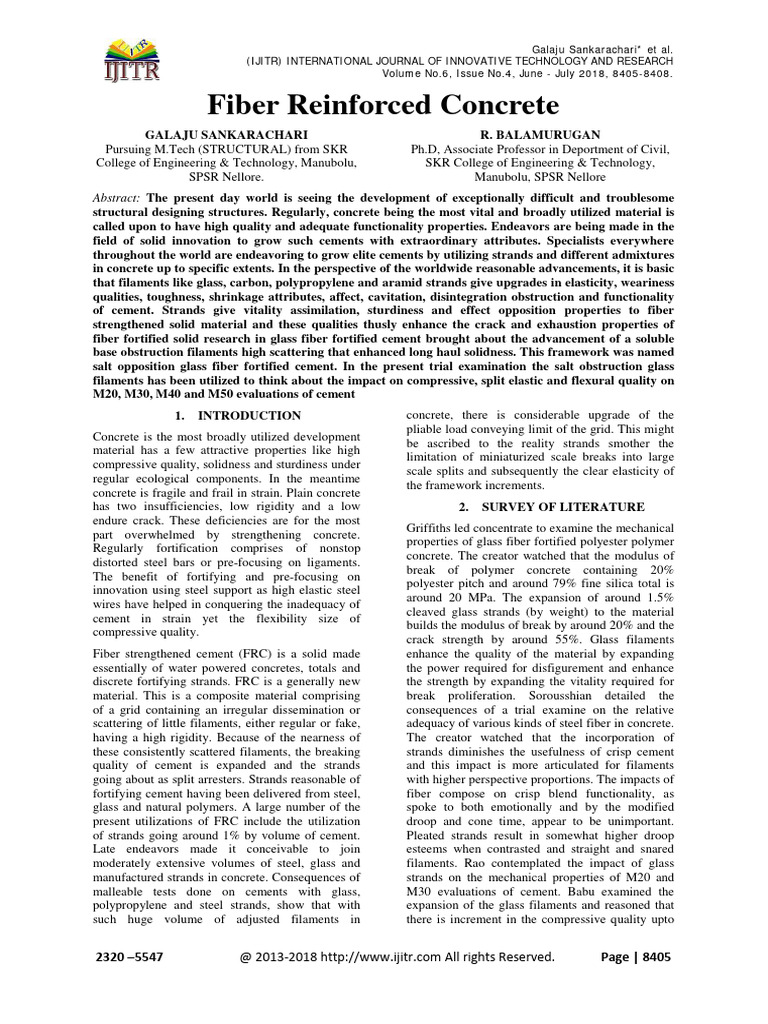 Impact of Glass Fiber on Concrete Strength | PDF | Concrete ...