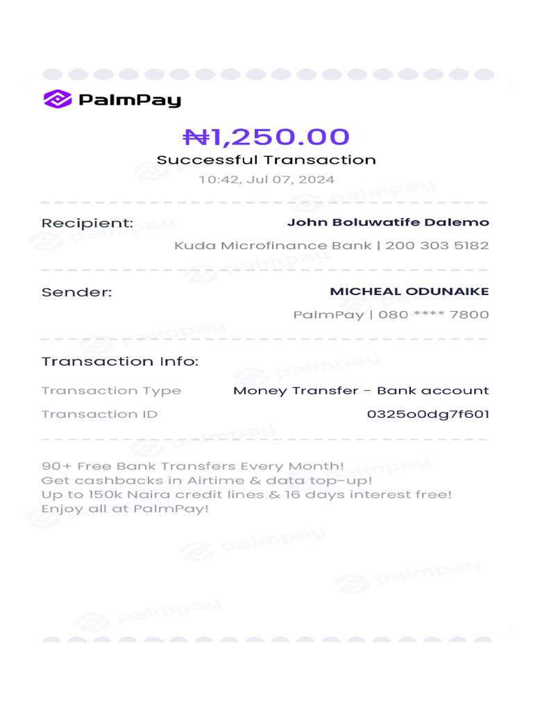 Recipt 1720646372800 | PDF