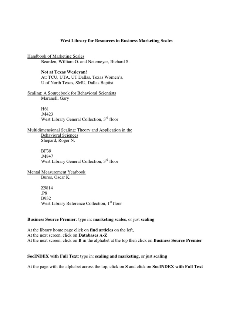 Marketing Scales PDF