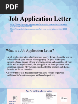 Job Application Letter