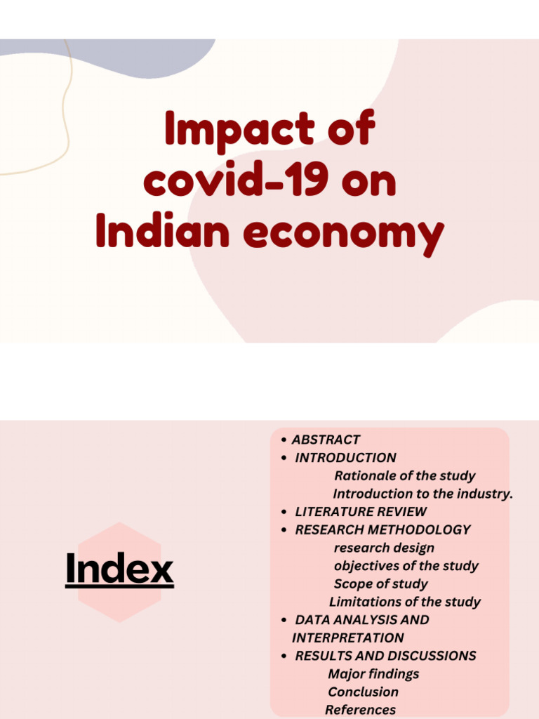 Impact of Covid-19 On Indian Economy | PDF