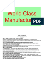 World Class Manufacturing Syllabus