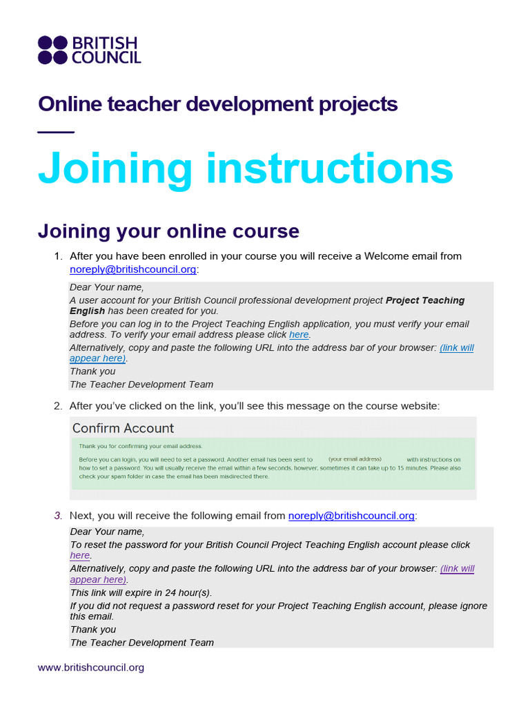 Project Teaching English Login Guide | PDF | Safari (Web Browser ...
