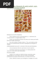 a arte de uma dimensão de andy warhol