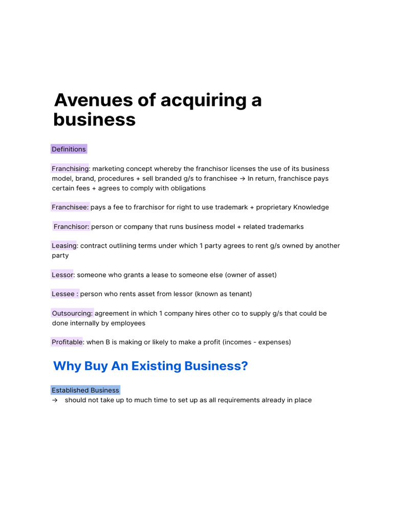 avenues-of-aquiring-a-business-download-free-pdf-lease-franchising