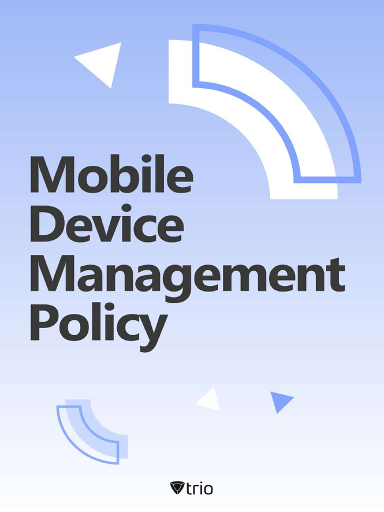 Mobile Device Management Policy Template | PDF
