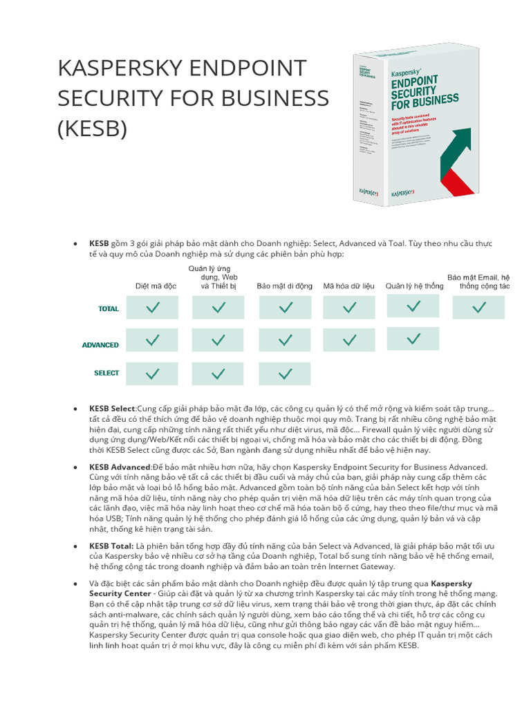 9.antivirus KESB Select - 10node - 1Y | PDF