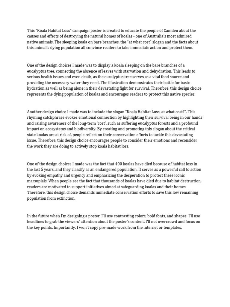Assessment pdf koala habitat destruction