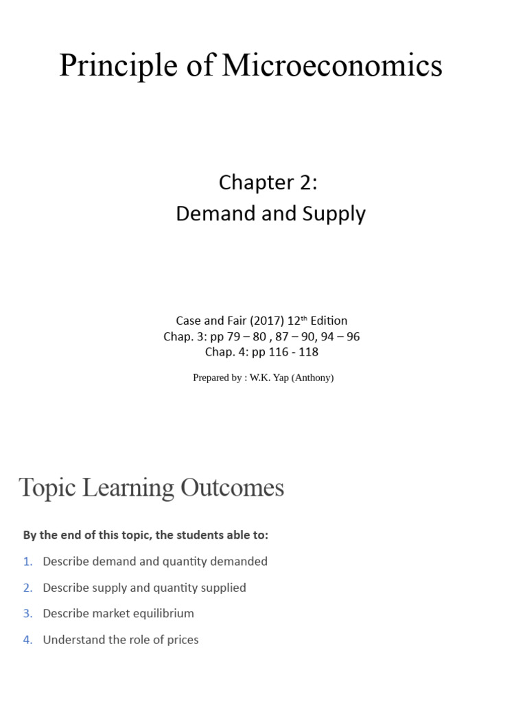 Principles of Microeconomics - Chap2-2 | PDF | Economic Surplus | Demand