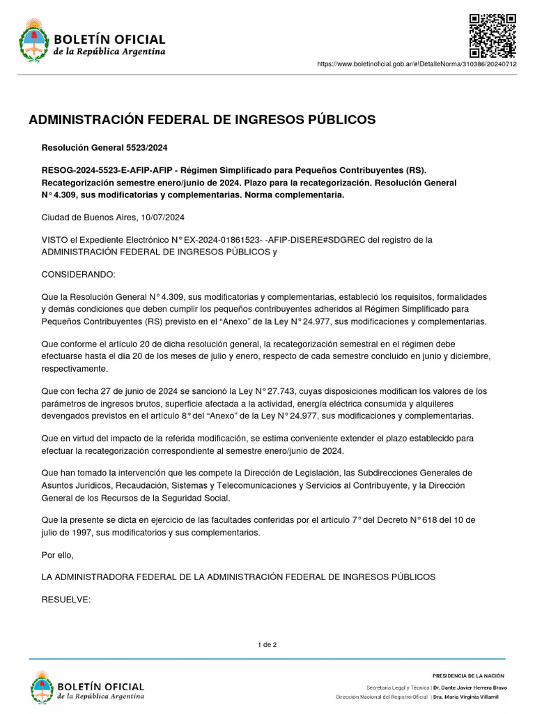 Resoluci n general 5523 2024 descargar gratis pdf gobierno justicia