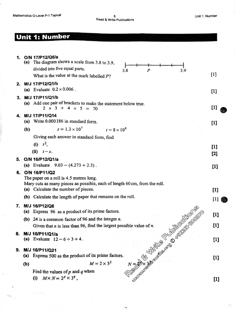1 - Numbers | PDF