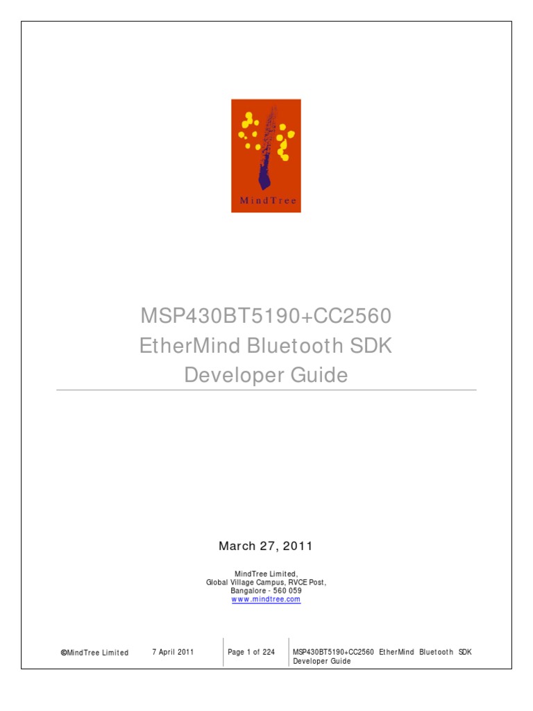MSP430BT5190 CC2560 Developers Guide | PDF | Bluetooth | Application ...