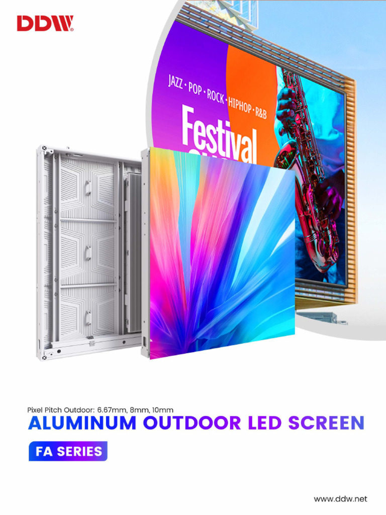 FA series Aluminum Outdoor LED Screen | PDF