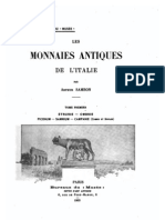 Les Monnaies Antiques de L'italie. T. I: Étrurie, Ombrie, Picenum, Samnium, Campanie (Cumes Et Naples) / Par Arthur Sambon