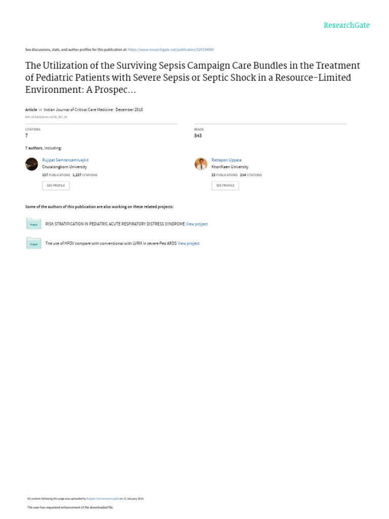 T PSSCIJCCM18 | PDF | Sepsis | Intensive Care Medicine