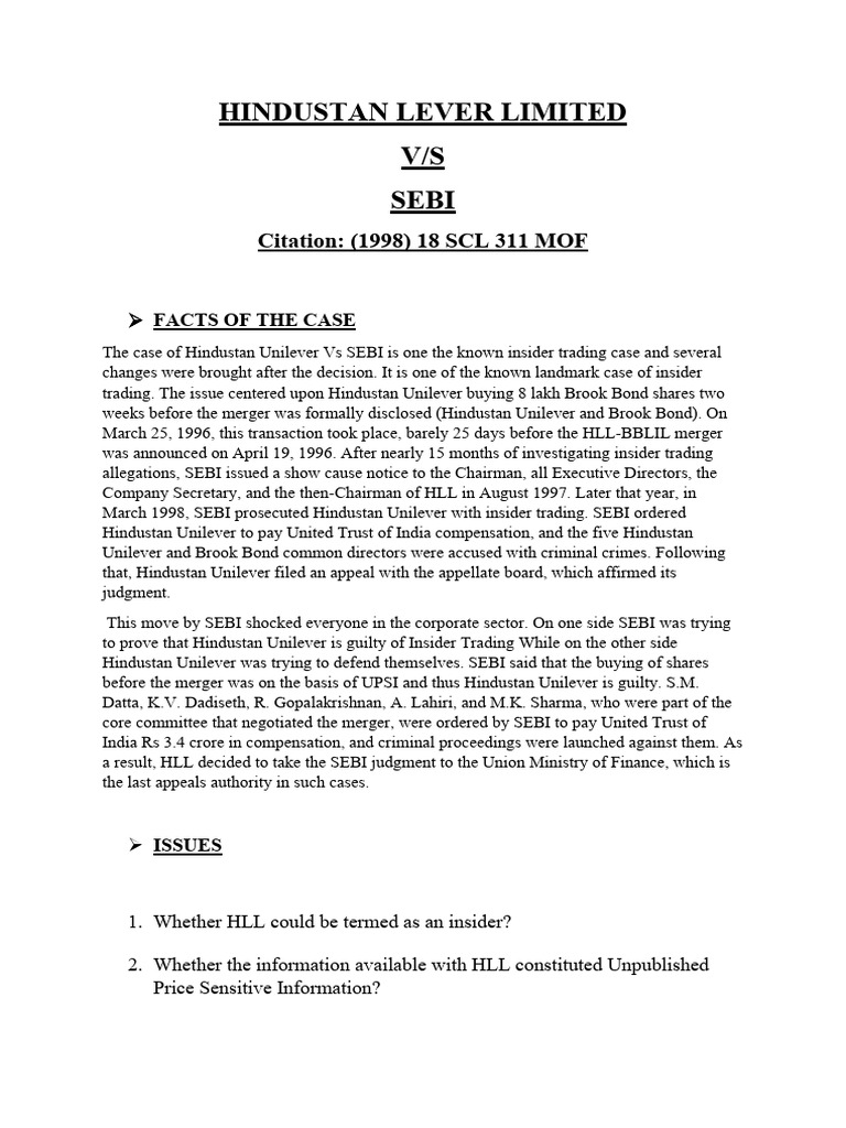 case-analysis-hll-vs-sebi-pdf-insider-trading-mergers-and