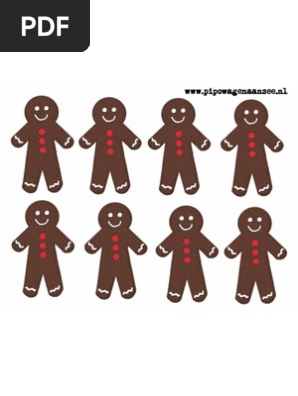 Gingerbread men gift tag