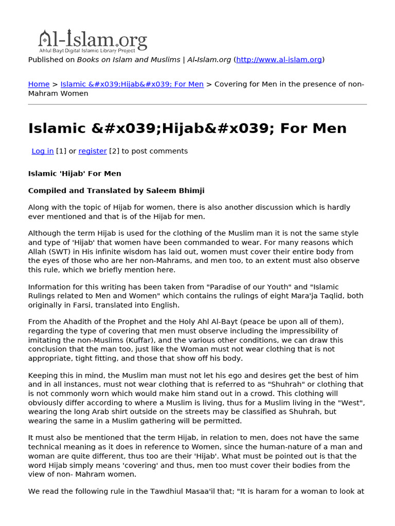muslim hijab for men