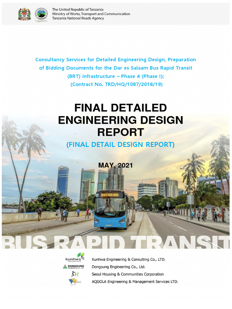 Dar es Salaam BRT Phase 4 Design Report | PDF | Surveying ...