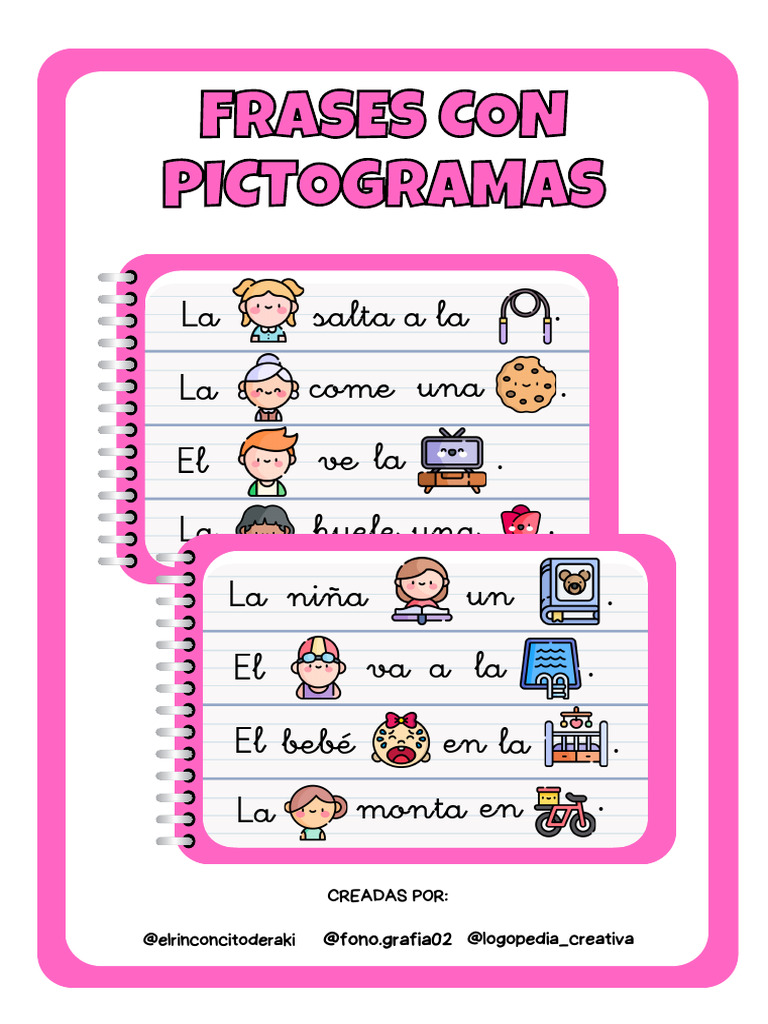 Frases con Pictogramas para Niños | PDF