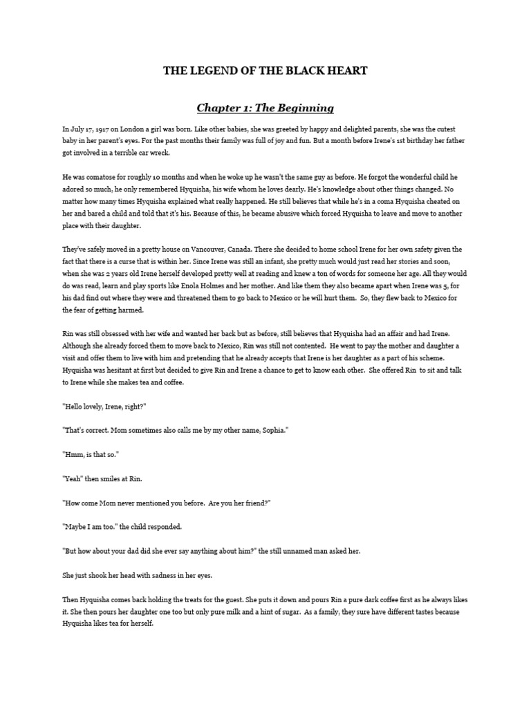 The legend of the black heart pdf
