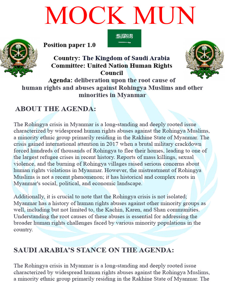 Saudi Arabia's Response to Rohingya Crisis | PDF | Rohingya People ...