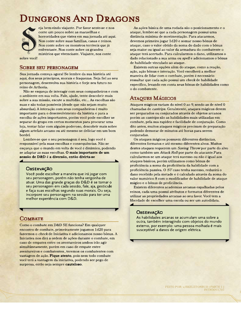 RPG - D&D Regras Simples | PDF