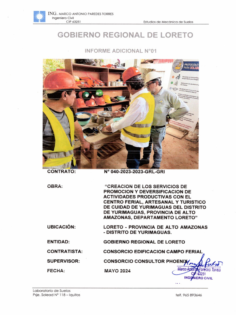 Informe - Gobierno Regional de Loreto | PDF
