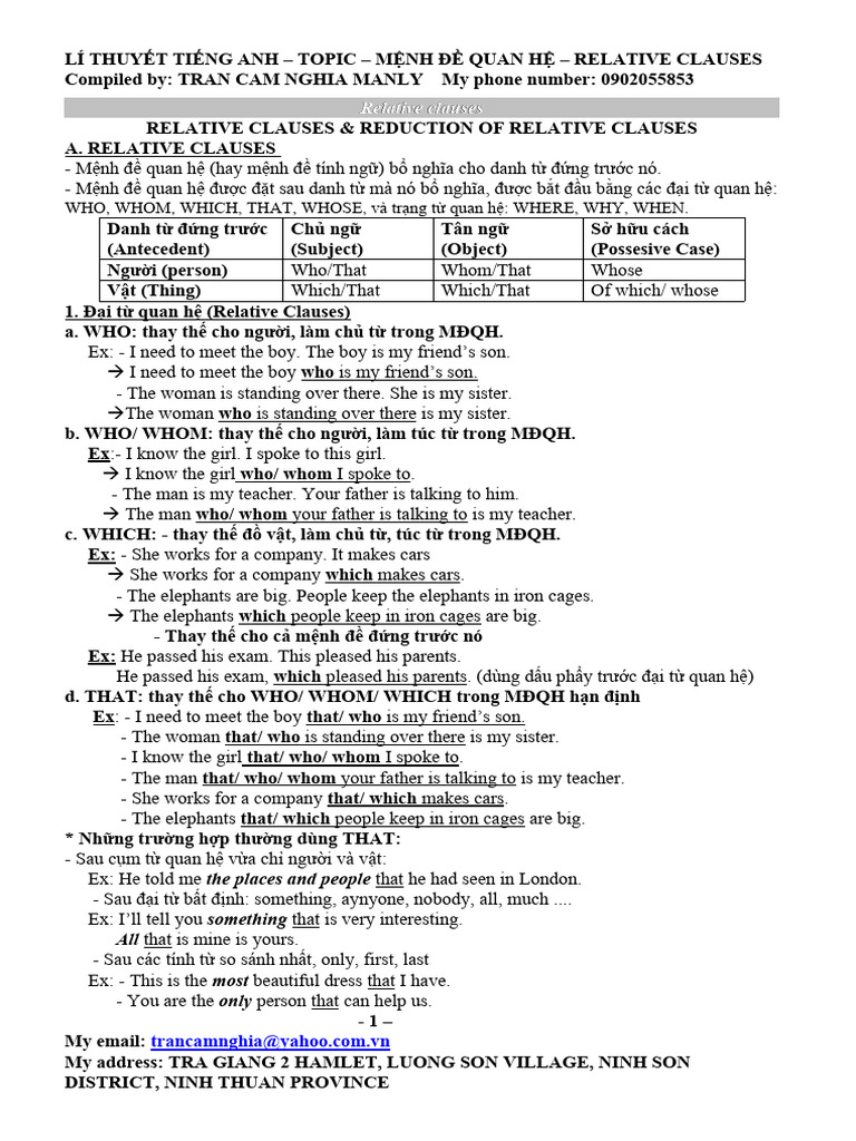 Understanding Relative Clauses in English | PDF | Syntax
