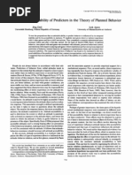 Accessibility and Stability of Predictors in the Theory of Planned Behavior.