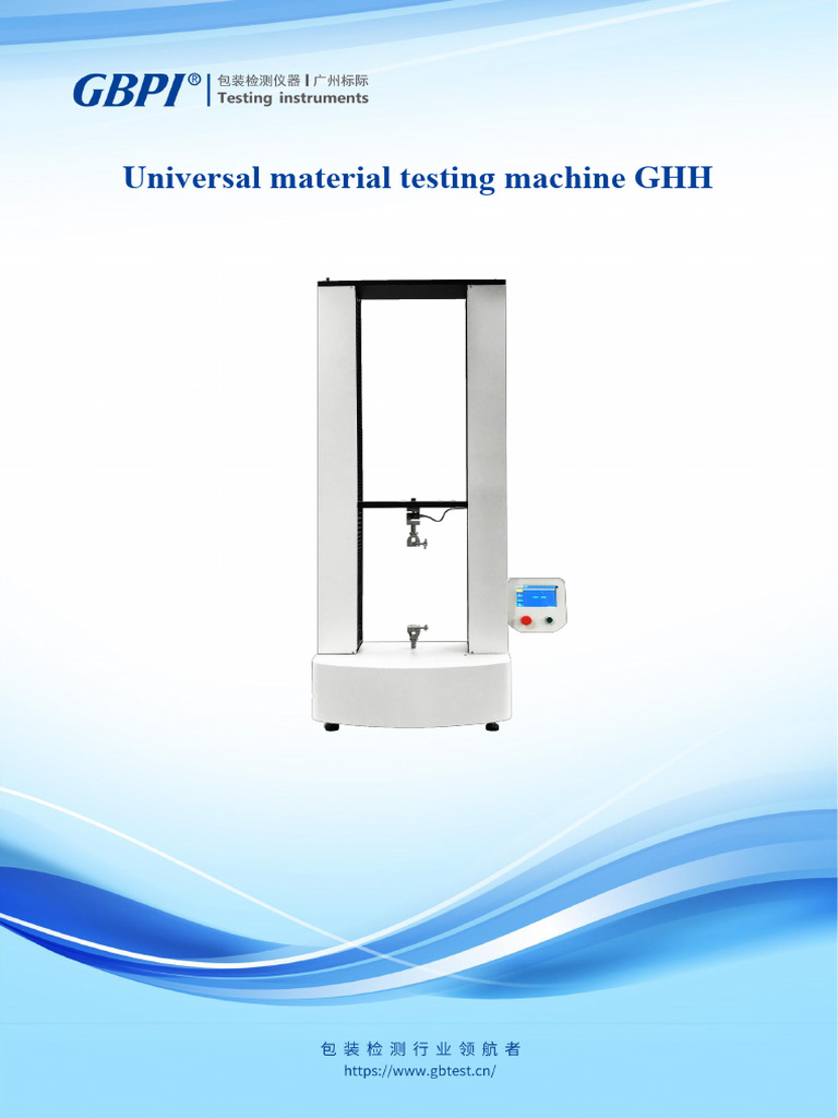 GHH Universal Material Testing Machine English Version | PDF | Young's ...