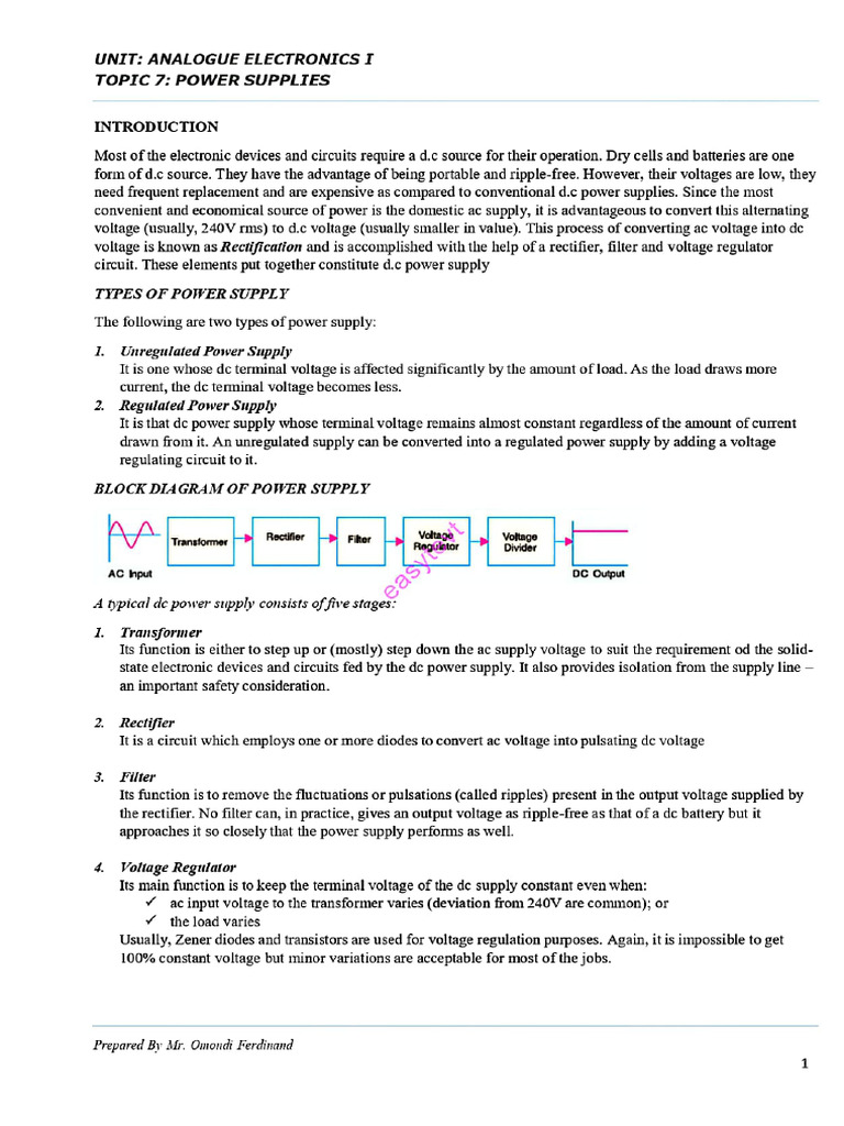 Power Supplies | PDF